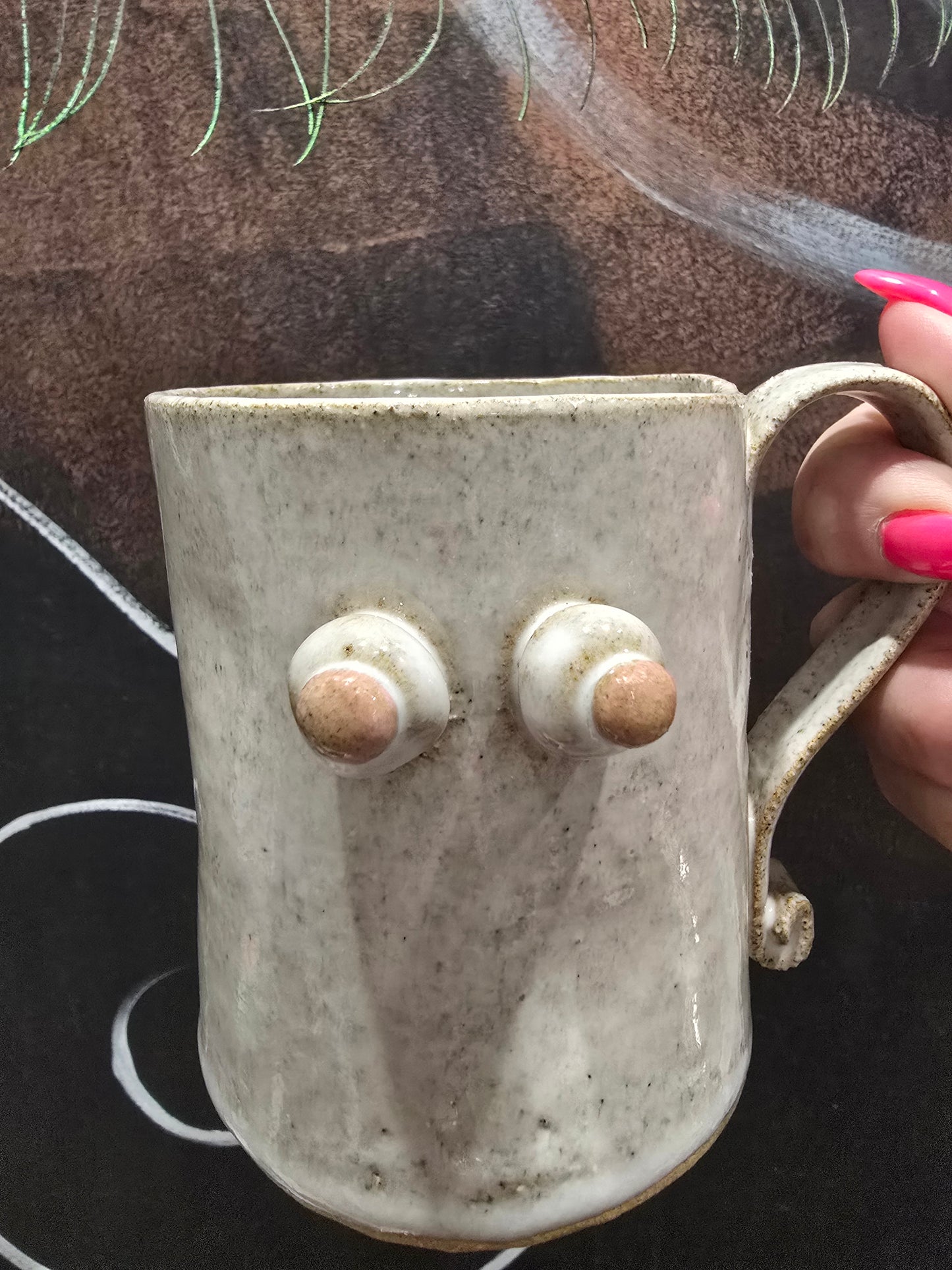 Perky boobie mug