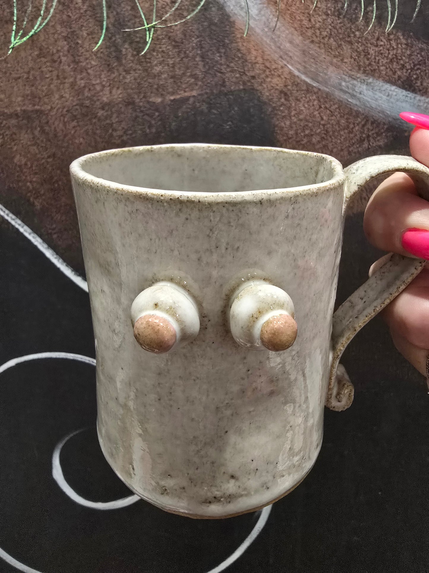 Perky boobie mug