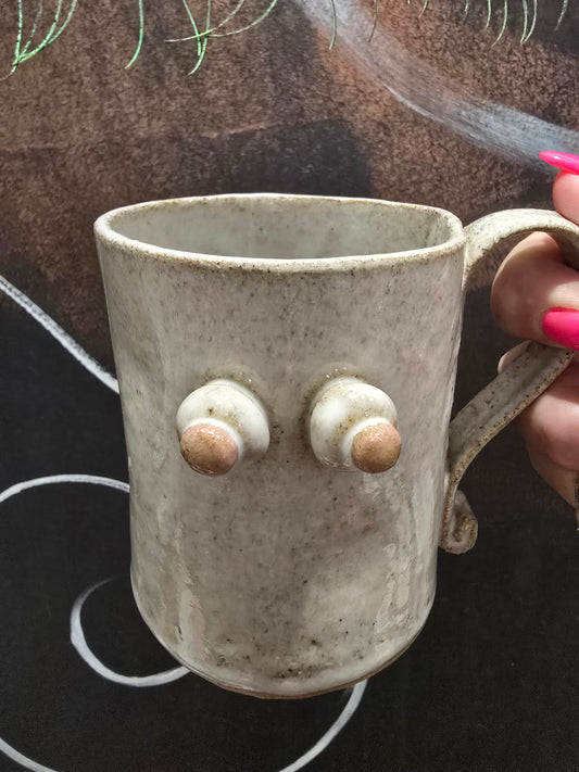 Perky boobie mug