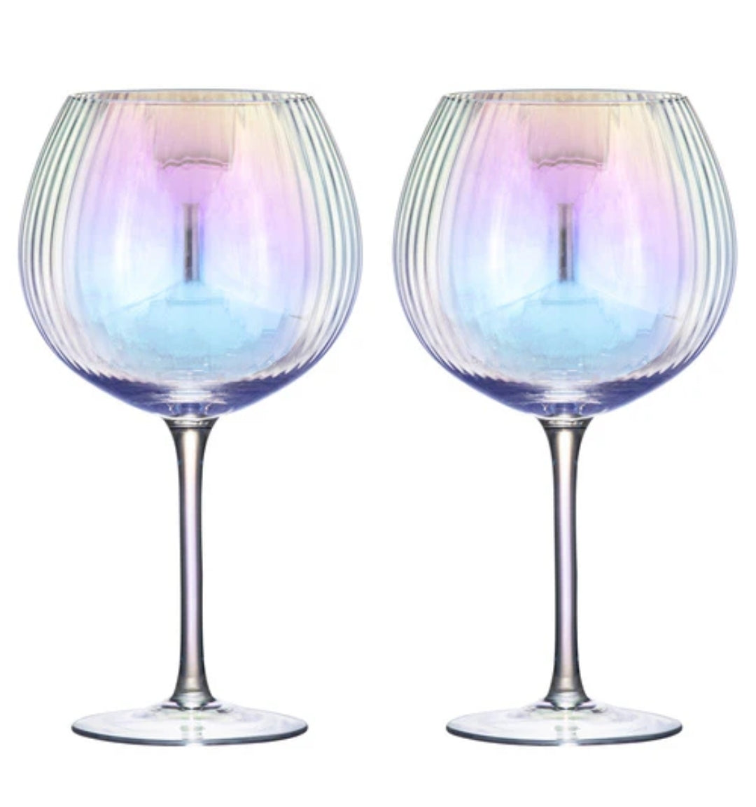 Opalescent GIN glasses