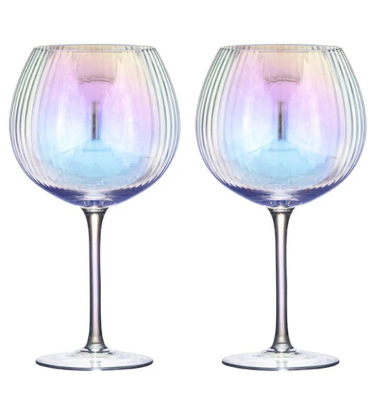 Opalescent GIN glasses