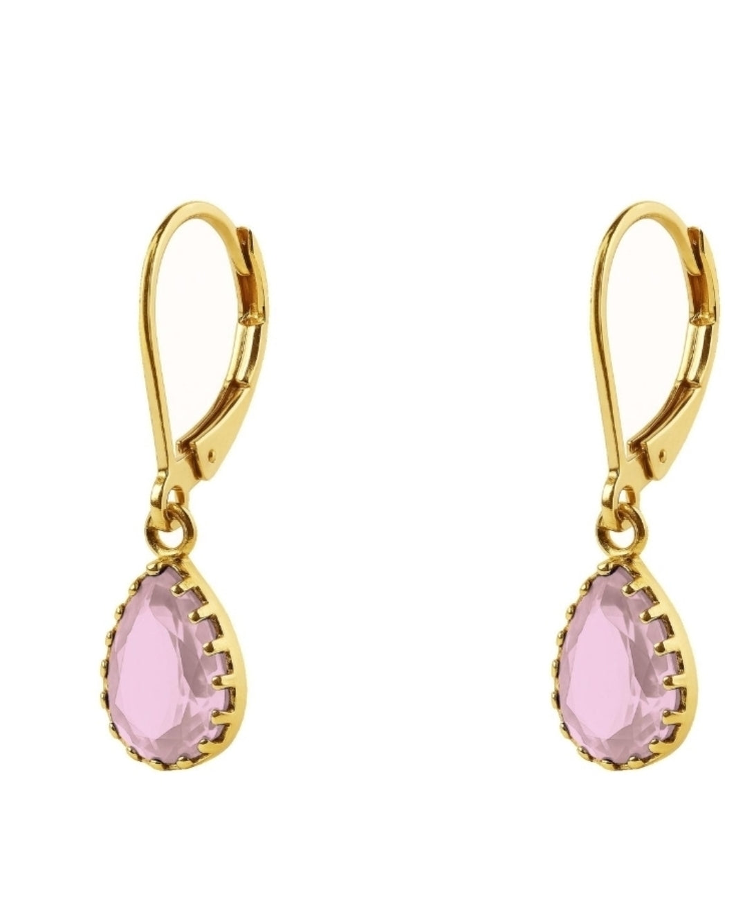 Rose quarts love earrings
