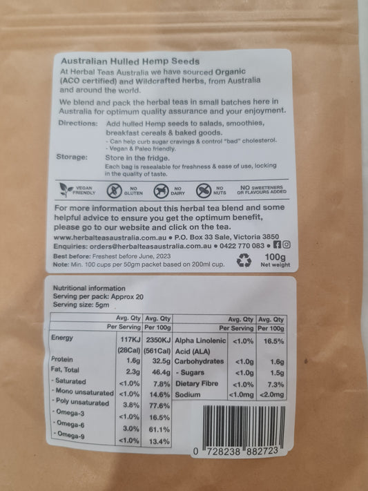Australian Hulled Hemp Seeds
