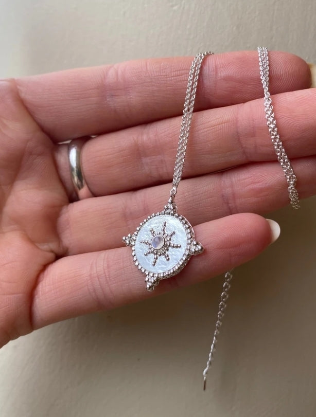 Isabella Medallion Moonstone Necklace