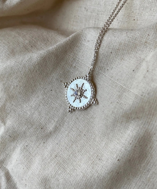 Isabella Medallion Moonstone Necklace