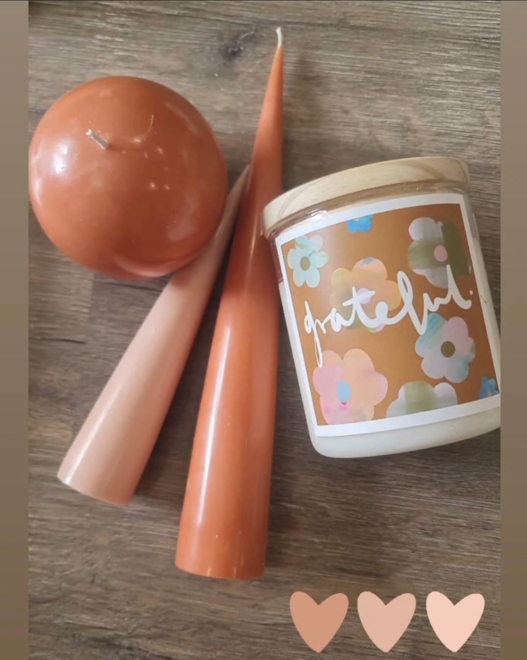 Grateful candle cluster