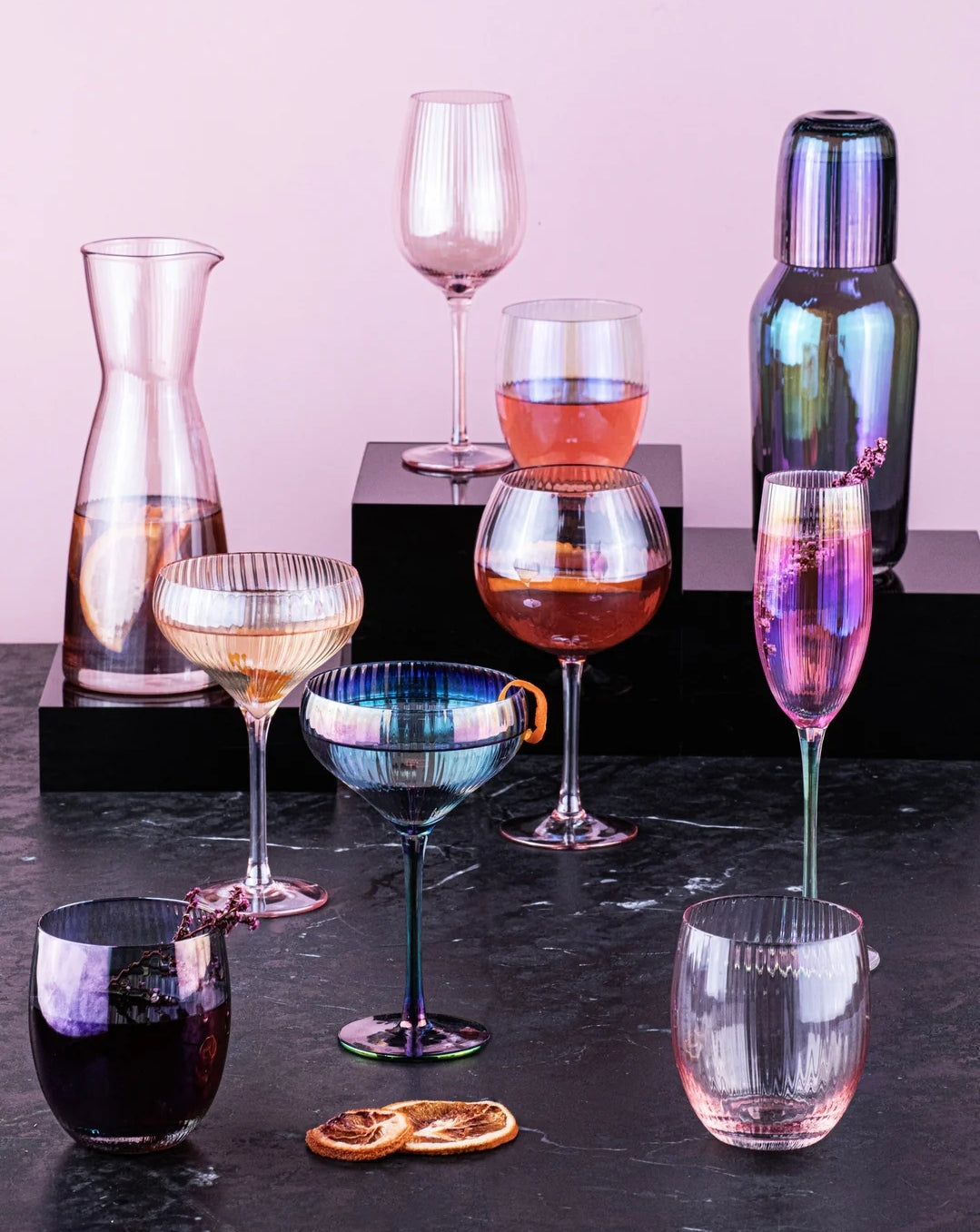 Black Pearl Wine Glasses