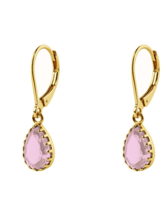 Rose quarts love earrings