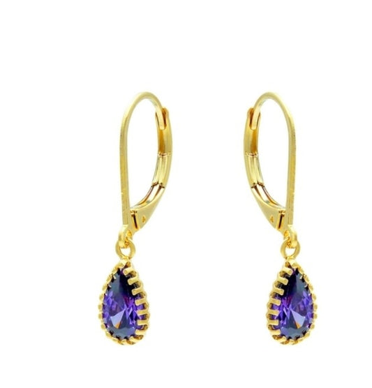 Amethyst inner peace dangle earrings