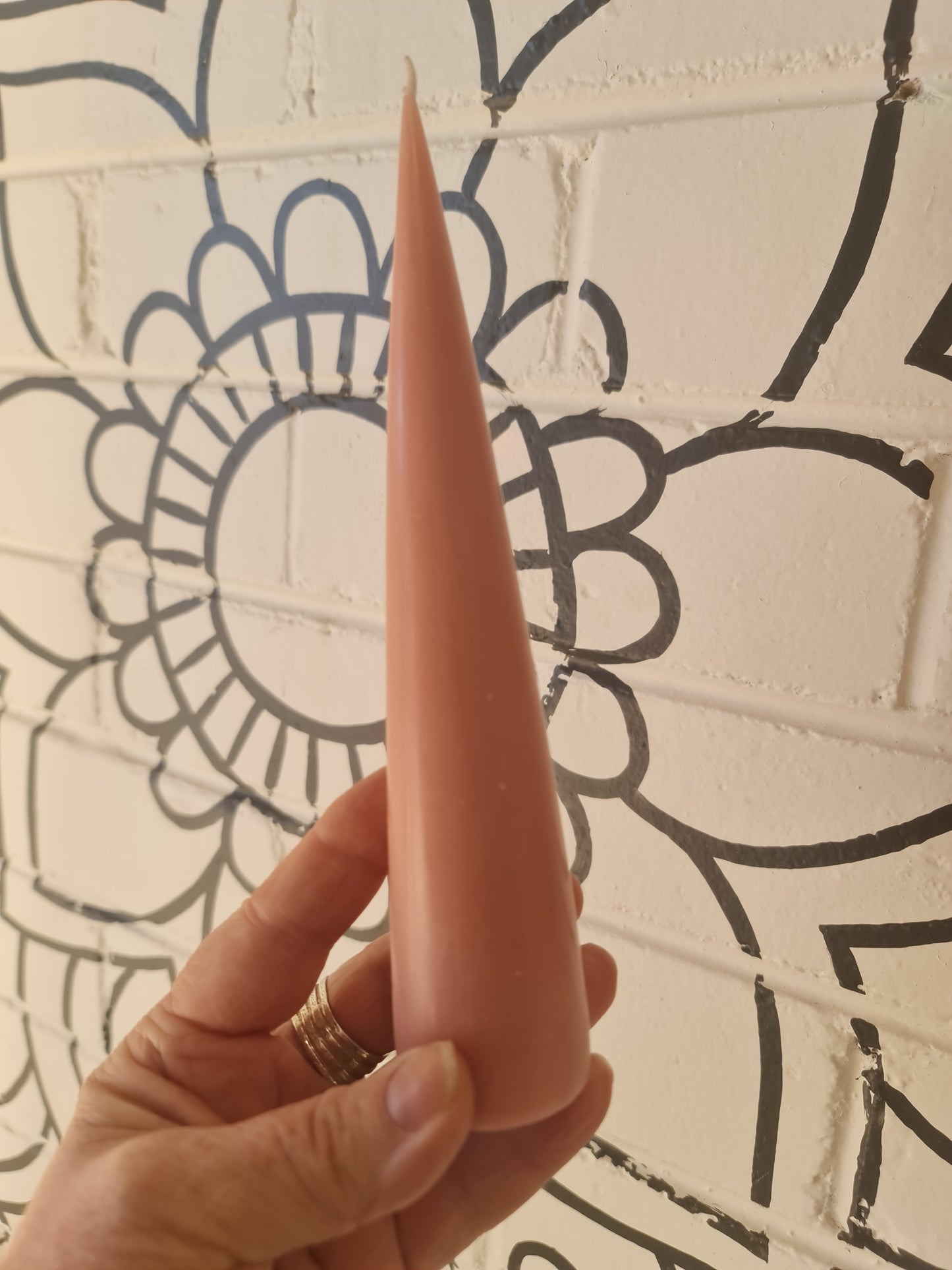 Cone candle heritage rose