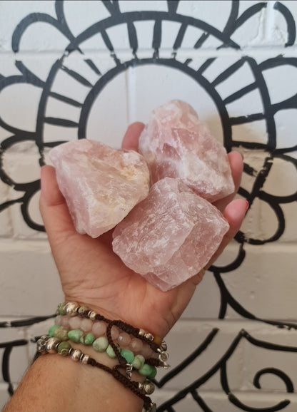 Rough Cut Rose Quarts Large Chunks